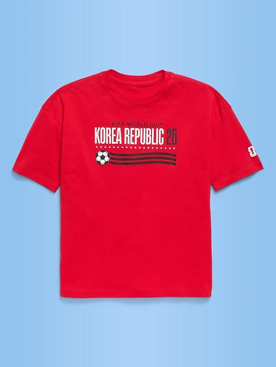 FIFA World Cup 26™ Korea Republic Oversized Graphic T-Shirt for Boys