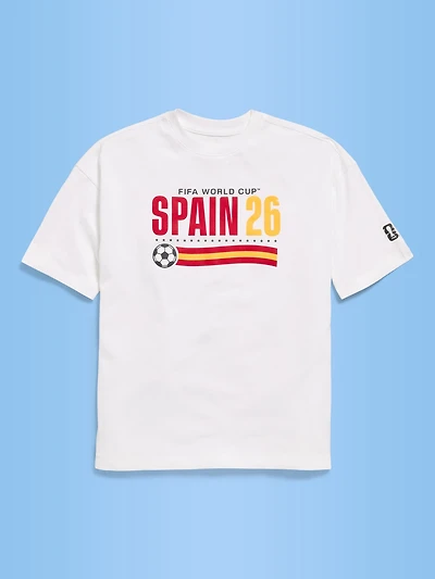 FIFA World Cup 26™ Spain Oversized Graphic T-Shirt for Boys