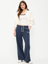 High-Waisted Fleece Wide-Leg Sweatpants