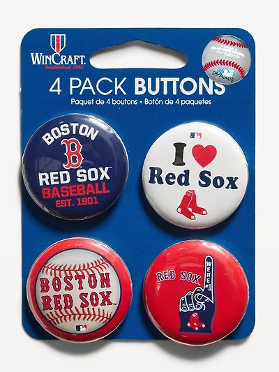 WinCraft® Boston Red Sox 4-Pack Buttons