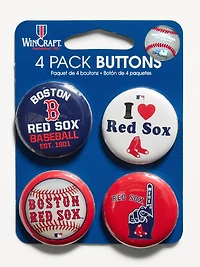 WinCraft® Boston Red Sox 4-Pack Buttons