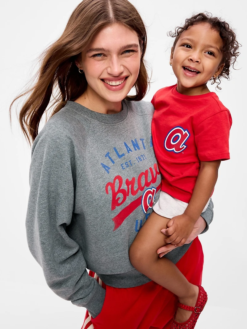 Atlanta Braves Gender-Neutral Pullover Hoodie for Kids