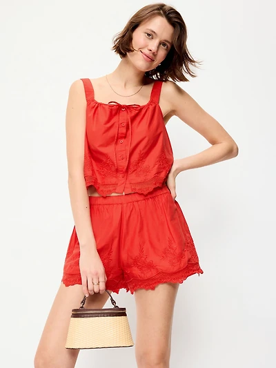 Tie-Front Cami Tank Top