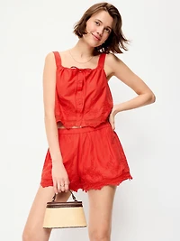 Tie-Front Cami Tank Top