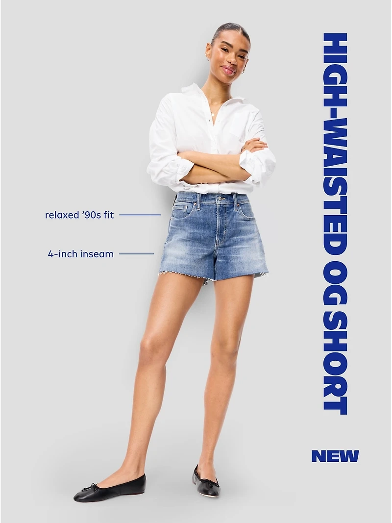 High-Waisted OG Jean Shorts - 4-inch inseam