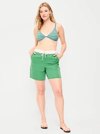 Mid-Rise Loose Swim Board Shorts