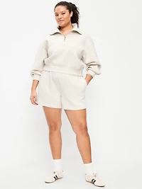 High-Waisted Bounce Fleece Shorts -- 5-inch inseam
