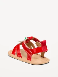 Strawberry Patent Sandals for Baby
