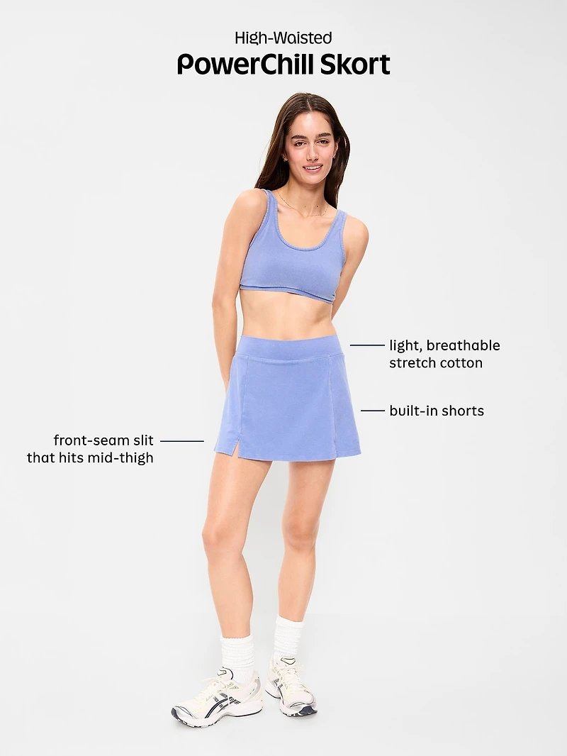 High-Waisted PowerChill Skort