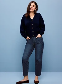 High-Waisted Button-Fly OG Straight Ankle Jeans