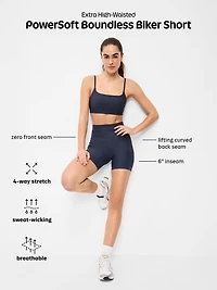 Extra-High Waisted PowerSoft Boundless Pocket Biker Shorts- 6-inch inseam