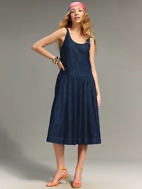 Old Navy x Christopher John Rogers Poplin Drop-Waist Dress