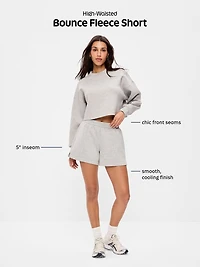 High-Waisted Bounce Fleece Shorts -- 5-inch inseam