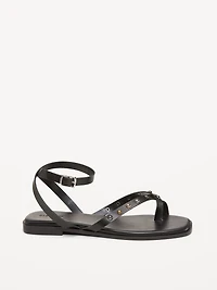 Studded Toe-Strap Sandals