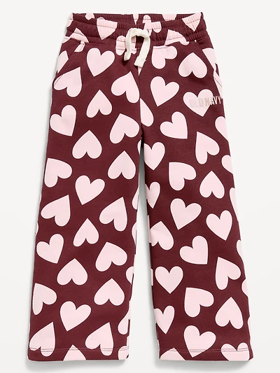 Logo Graphic Wide-Leg Sweatpants for Toddler Girls