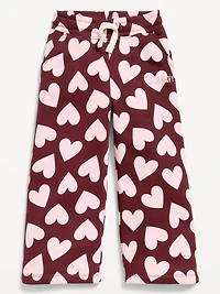 Logo Graphic Wide-Leg Sweatpants for Toddler Girls