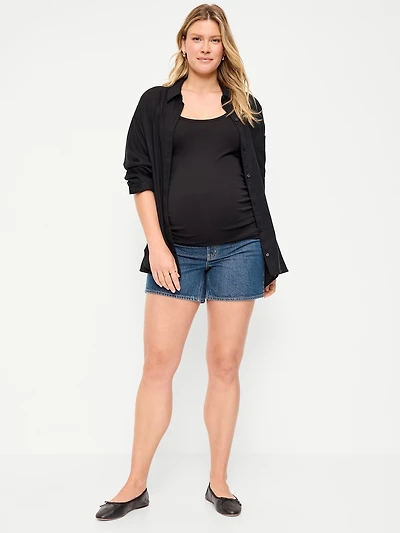 Maternity Full-Panel Baggy Short - 5-inch inseam