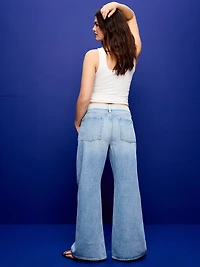 Mid-Rise Twisted-Seam Flare Jeans