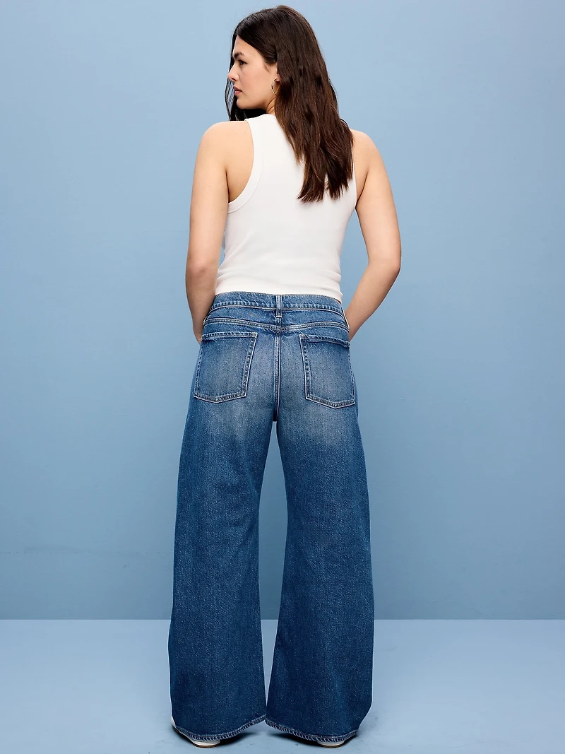 Mid-Rise Twisted-Seam Flare Jeans