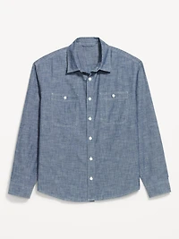 Loose Fit Chambray Workwear Shirt