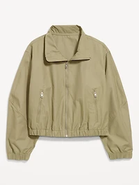Twill Utility Zip-Front Jacket
