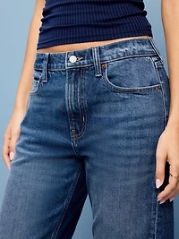 Mid-Rise Twisted-Seam Flare Jeans