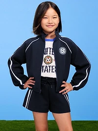 High-Waisted USA Shorts for Girls