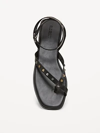 Studded Toe-Strap Sandals
