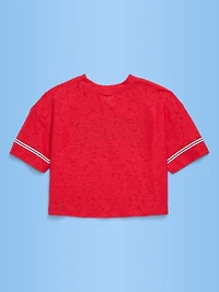 FIFA World Cup 26™ Korea Republic Boxy Lace V-Neck T-Shirt for Girls