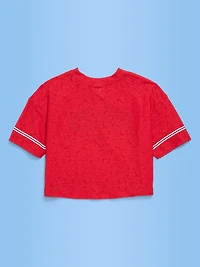 FIFA World Cup 26™ Morocco Boxy Lace V-Neck T-Shirt for Girls