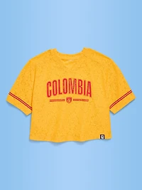 FIFA World Cup 26™ Colombia Boxy Lace V-Neck T-Shirt for Girls