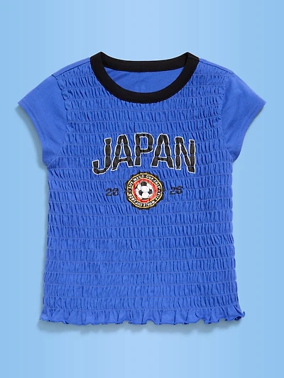 FIFA World Cup 26™ Japan Smocked Graphic T-Shirt for Girls