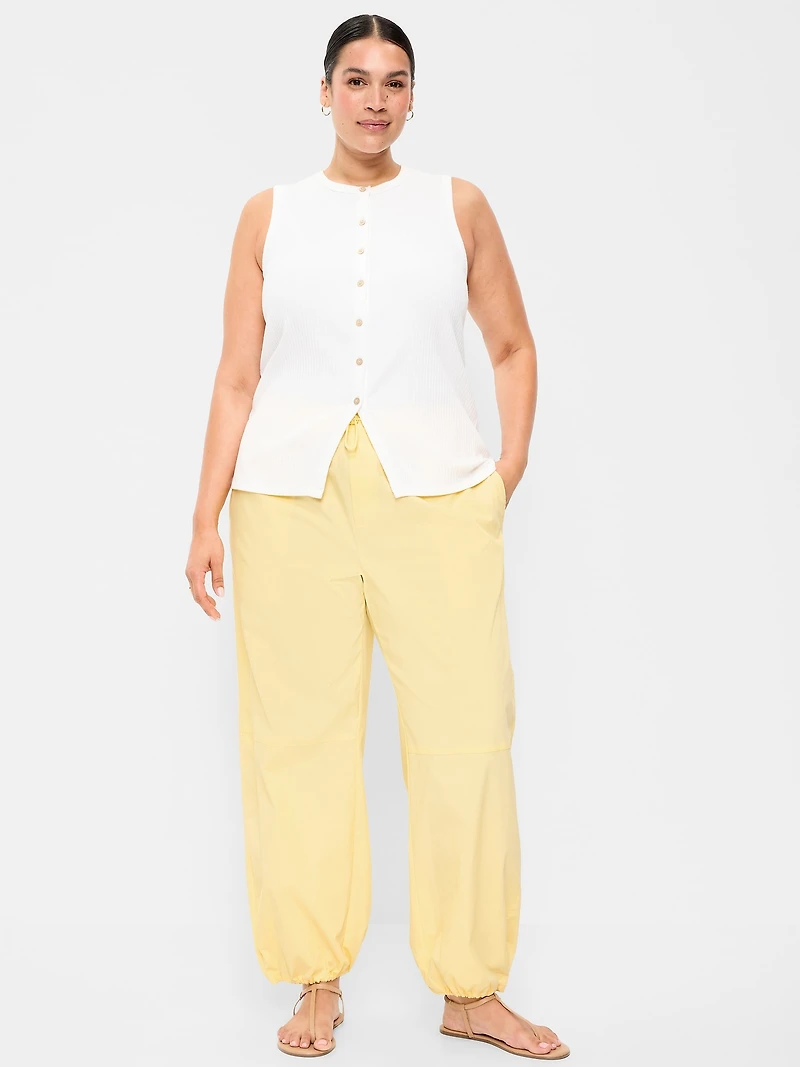 Lightweight Pull-On Poplin Balloon Pants
