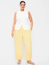 Lightweight Pull-On Poplin Balloon Pants