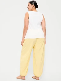 Lightweight Pull-On Poplin Balloon Pants