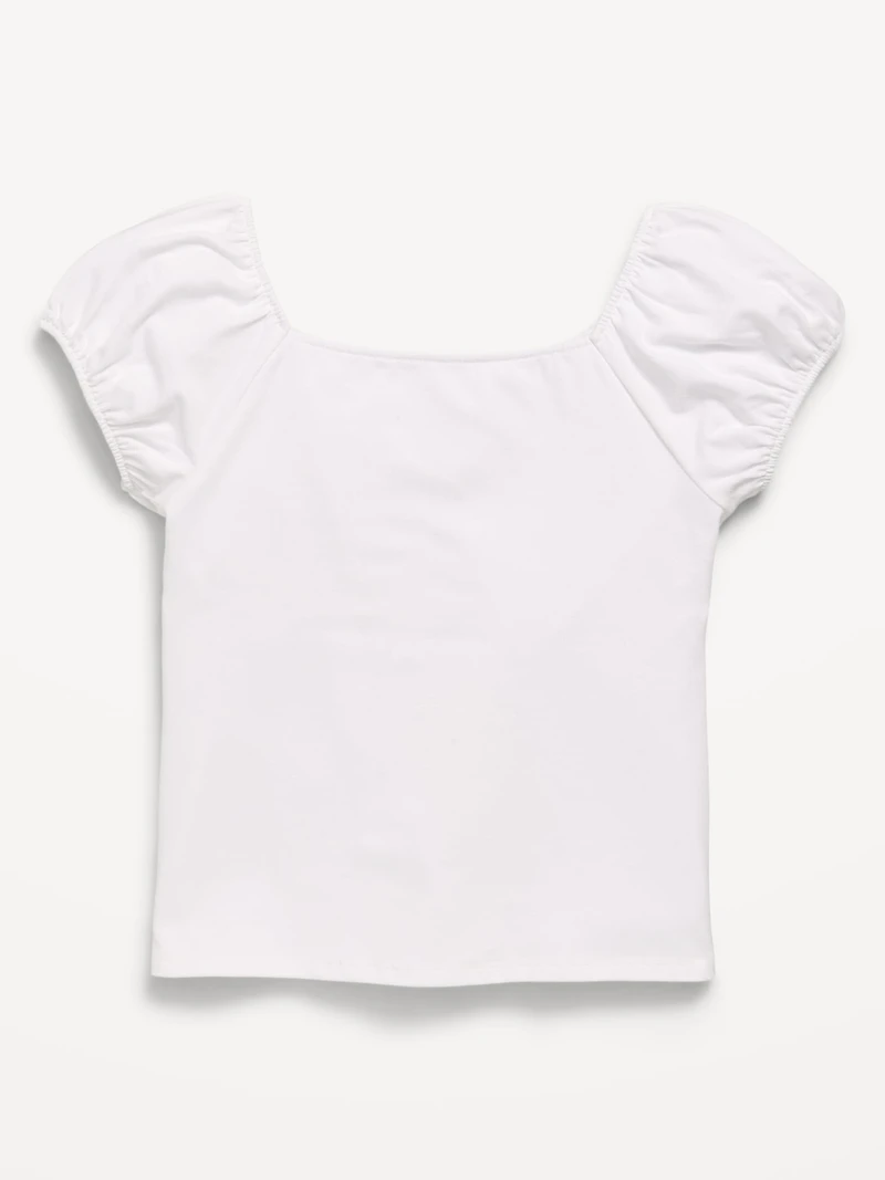 Puff-Sleeve Top for Girls