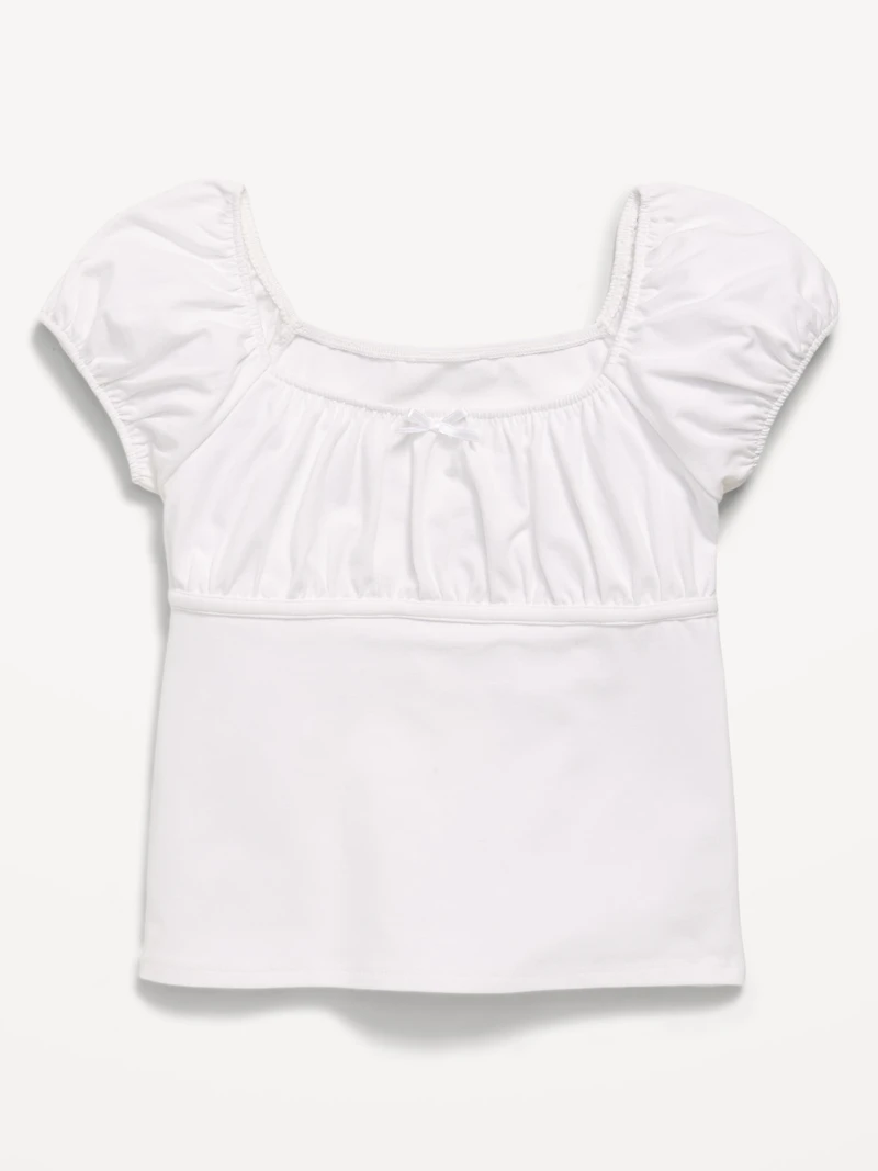 Puff-Sleeve Top for Girls