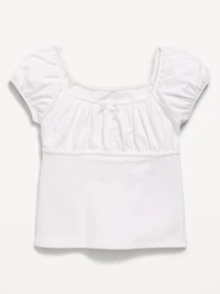 Puff-Sleeve Top for Girls