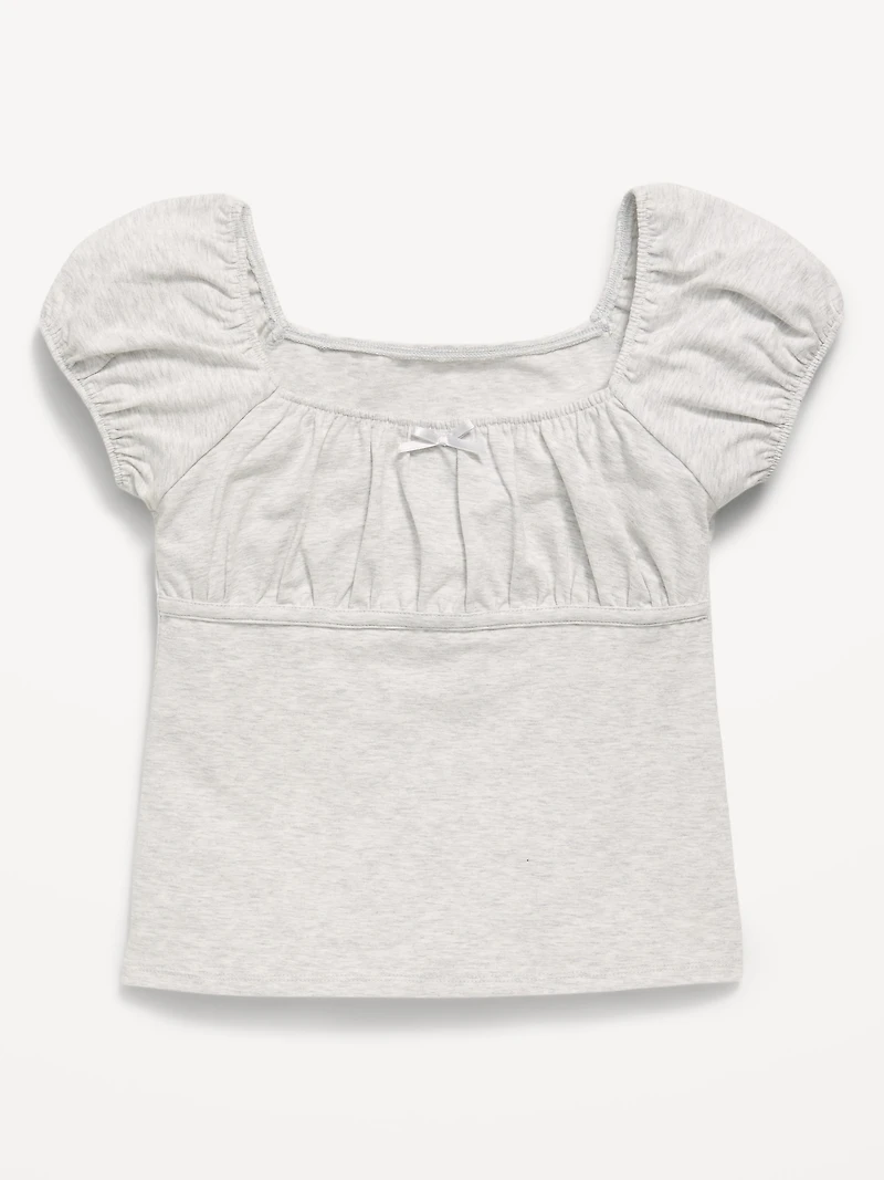Puff-Sleeve Top for Girls