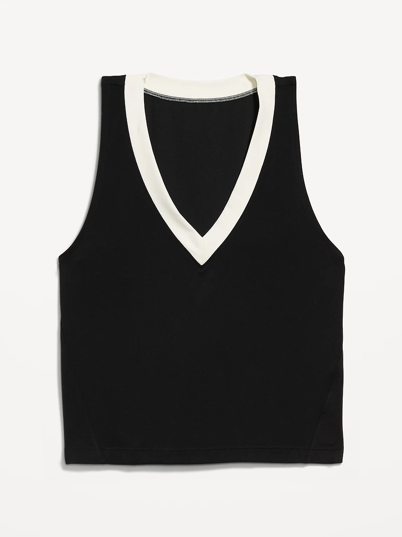 StudioSmooth Cropped Tennis Tank Top