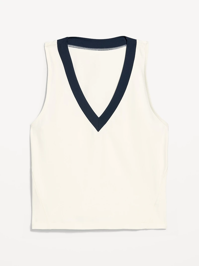 StudioSmooth Cropped Tennis Tank Top