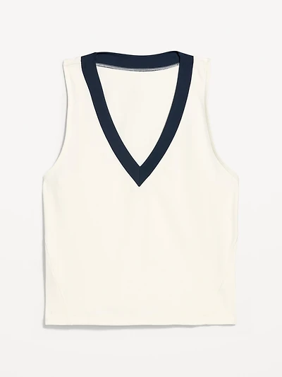 StudioSmooth Cropped Tennis Tank Top