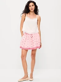 High-Waisted Drapey Skirt Short