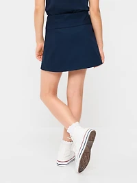 School Uniform Front-Pleated Twill Skort for Girls