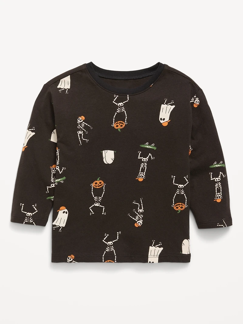Printed Long-Sleeve Unisex T-Shirt for Toddler