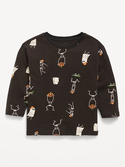Printed Long-Sleeve Unisex T-Shirt for Toddler