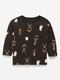 Printed Long-Sleeve Unisex T-Shirt for Toddler