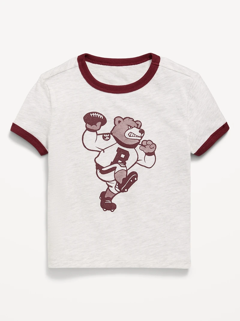 Short-Sleeve Unisex Ringer Graphic T-Shirt for Toddler