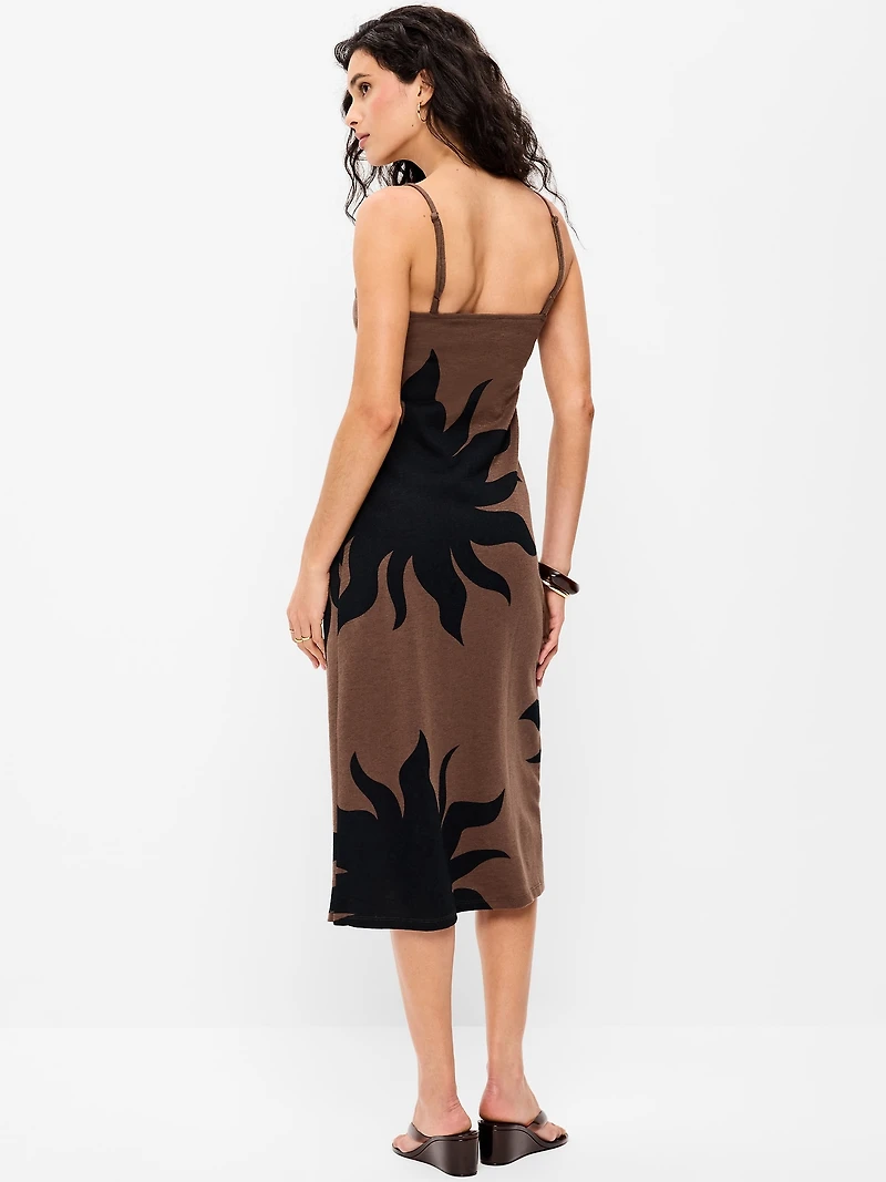 Beaded-Strap Beach Midi Dress