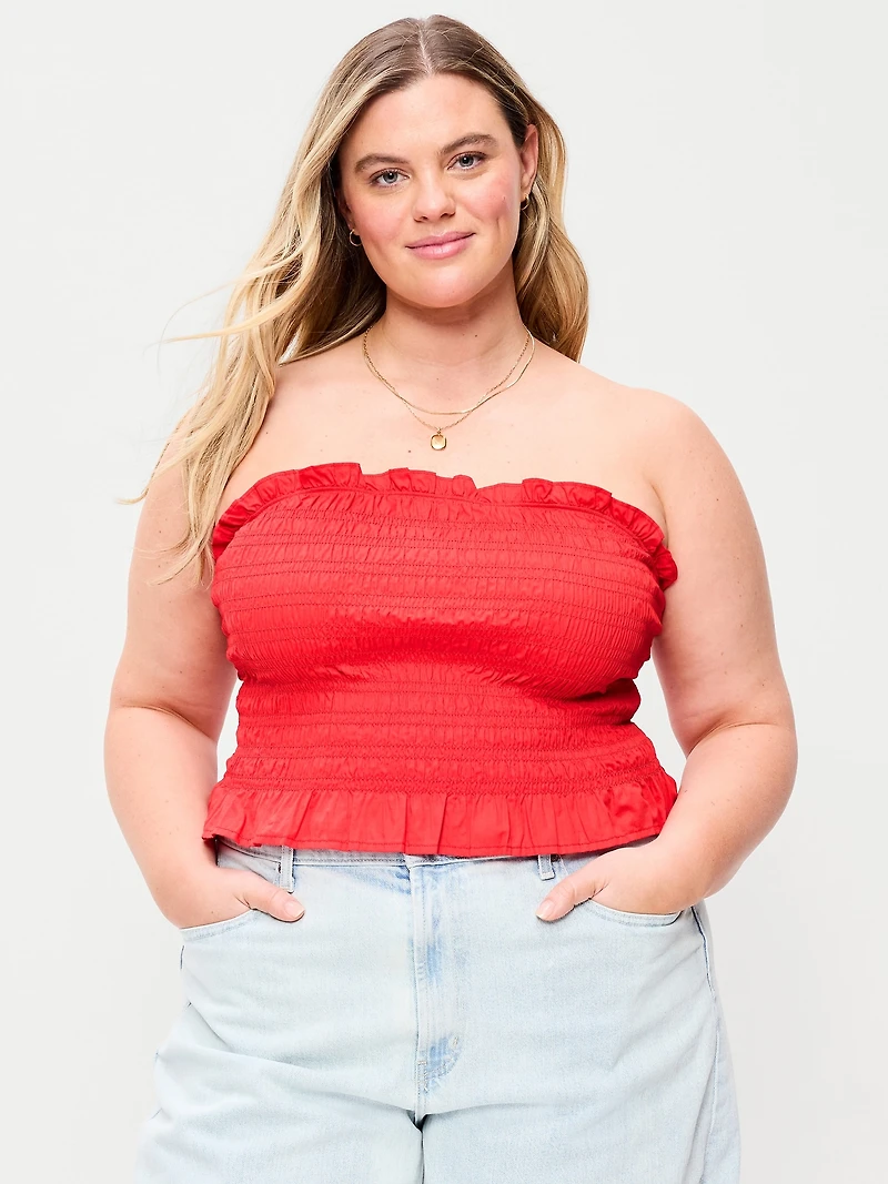 Smocked Bodice Tube Top